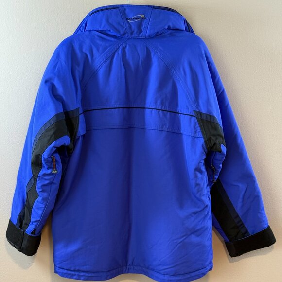 OBERMEYER Mens Small Winter Jacket‎ Blue Insulated Hooded Zip Ski Storm Shield - Picture 10 of 12